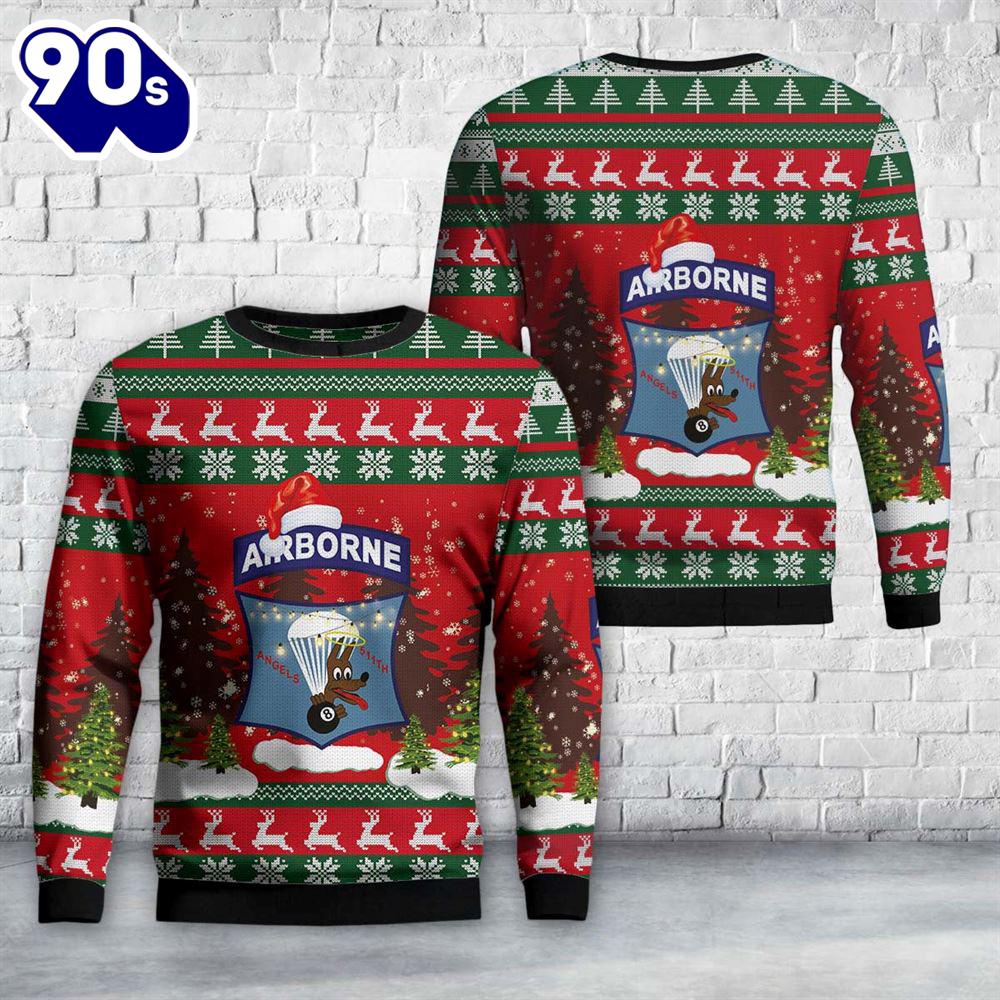 US Army Airborne 511th Parachute Infantry Regiment (511th PIR) Christmas Sweater US Army Airborne 511th Parachute Infantry Regiment (511th PIR) Christmas Sweater