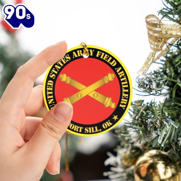 US Army Field Artillery Ft Sill, OK Ceramic Ornament