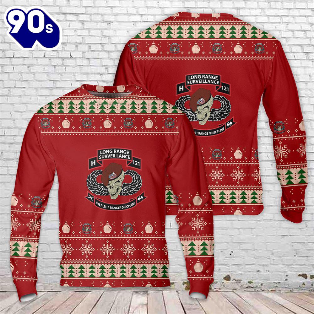 US Army H121 Long Range Surveillance Christmas Sweater 1 US Army H121 Long Range Surveillance Christmas Sweater 1