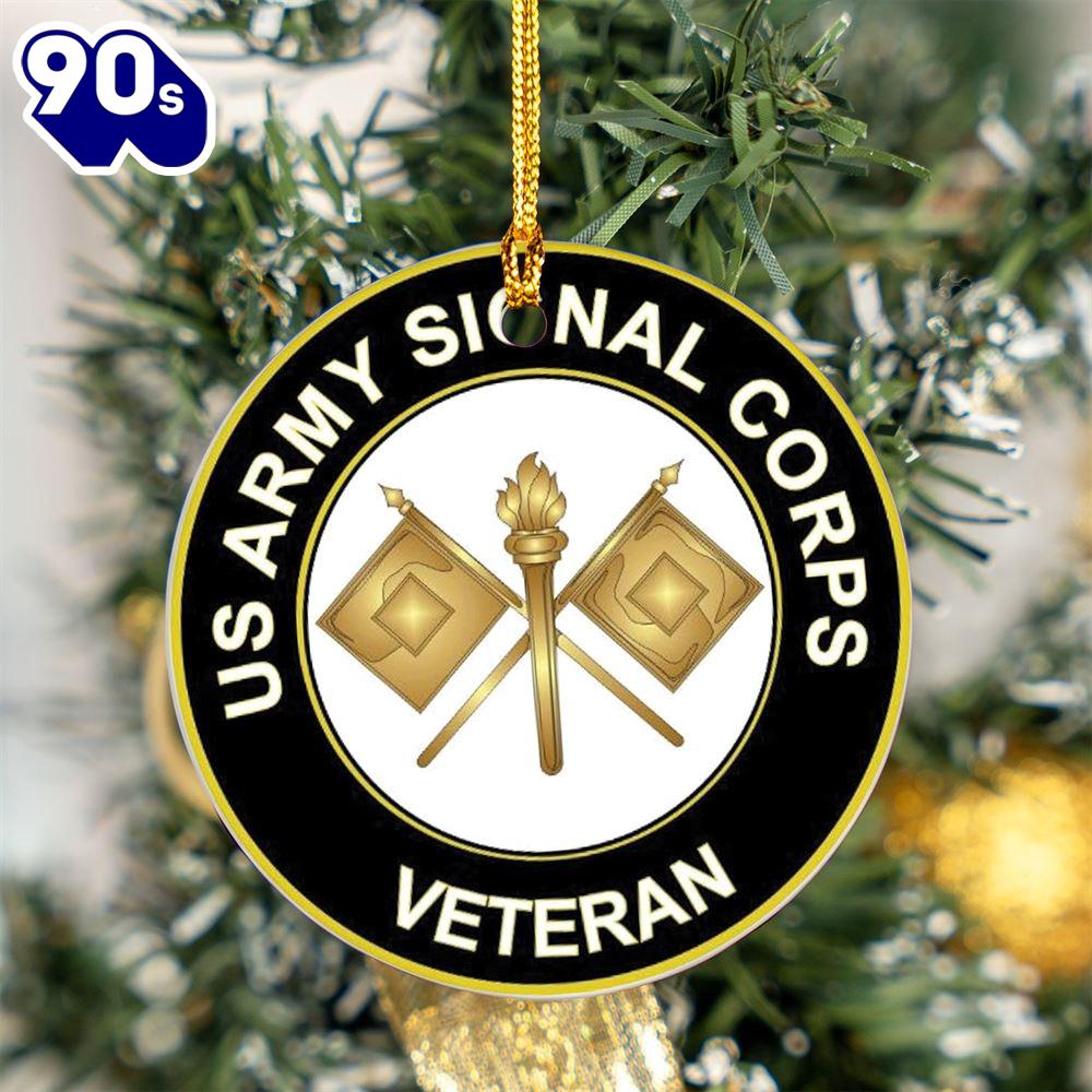US Army Signal Corps Veteran Ceramic Ornament US Army Signal Corps Veteran Ceramic Ornament