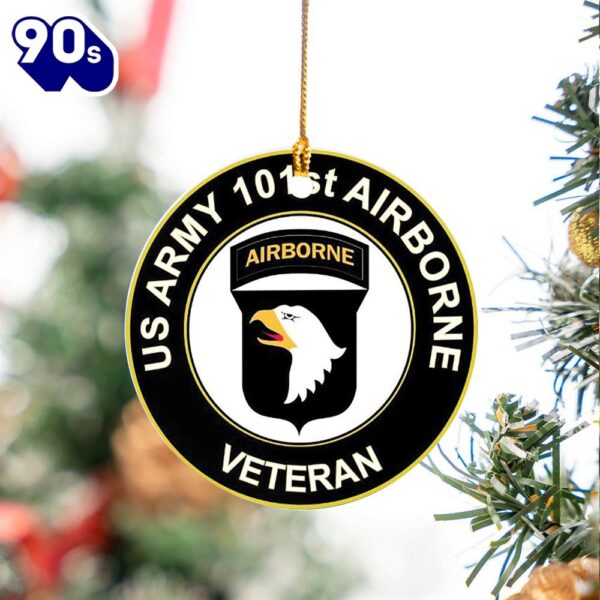 US Army Veteran 101st Airborne Ceramic Ornament