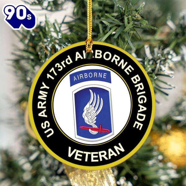 US Army Veteran 173rd Airborne Brigade Ceramic Ornament