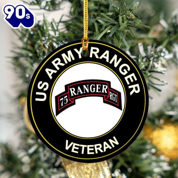 US Army Veteran Airborne Rangers Ceramic Ornament