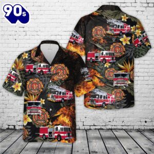 US Firefighter Fire Truck Hawaiian…