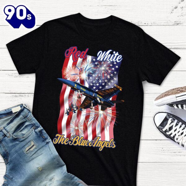 US Navy Blue Angels 4th Of July Classic Unisex T-Shirt Gildan