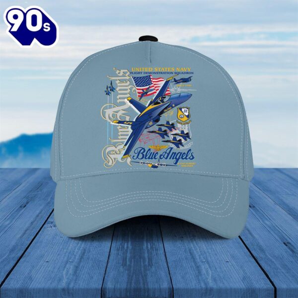 US Navy Blue Angels Flight Demonstration Squadron Baseball Cap  Gift For Veteran Day