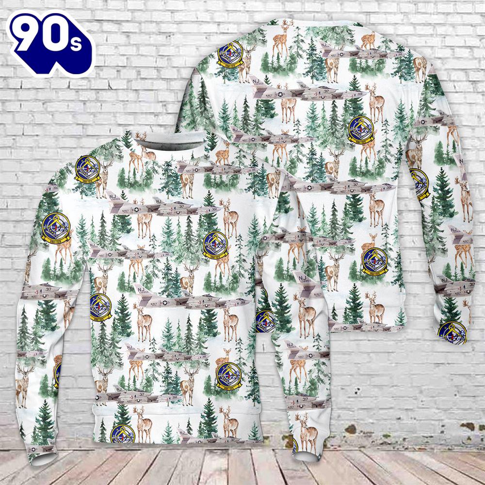 US Navy Douglas A-3B Skywarrior Of VAH-123 Professionals Christmas Sweater US Navy Douglas A-3B Skywarrior Of VAH-123 Professionals Christmas Sweater