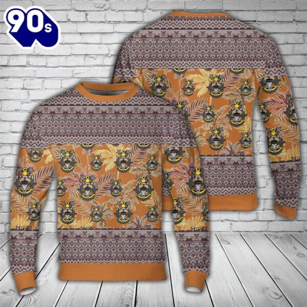 US Navy Master Chief goat skull anchor Christmas Sweater