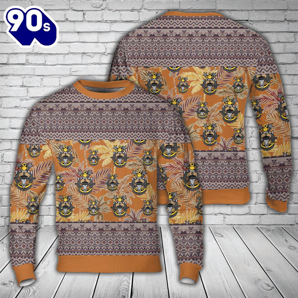 US Navy Master Chief goat skull anchor Christmas Sweater US Navy Master Chief goat skull anchor Christmas Sweater