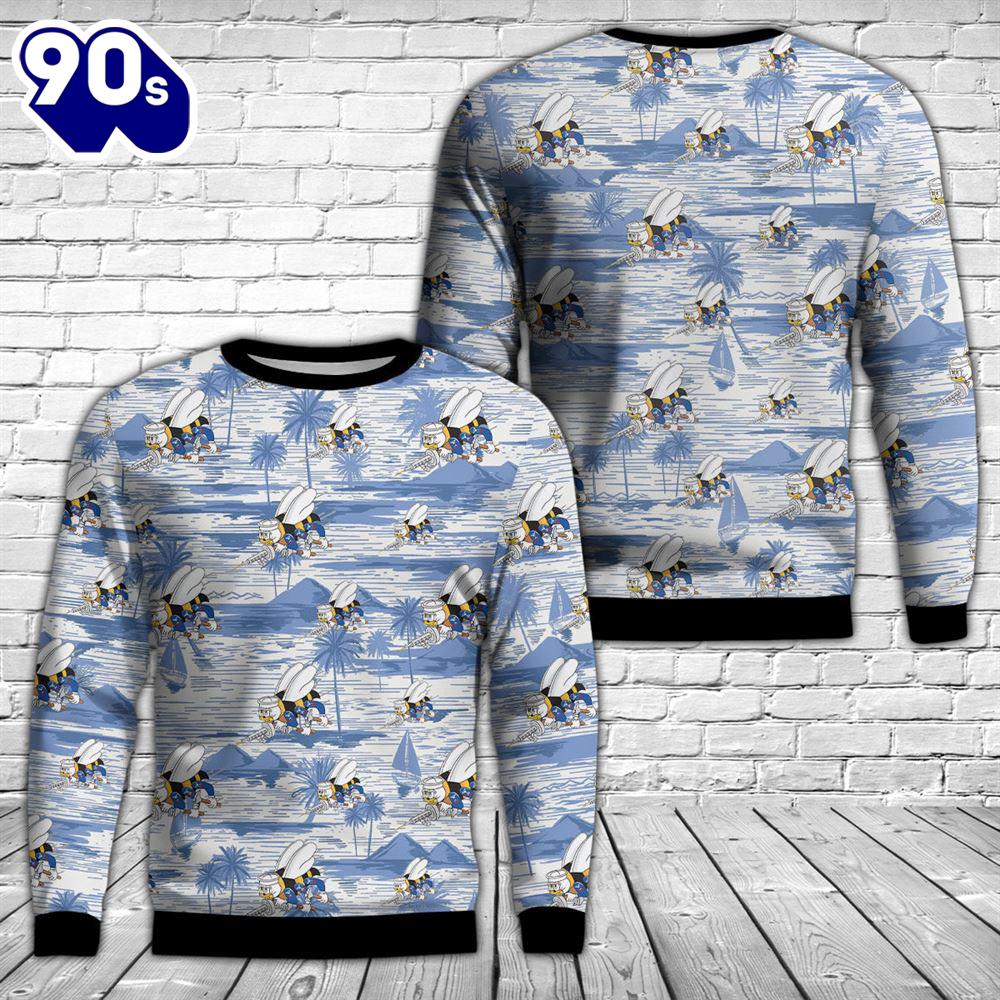 US Navy SEABEES Naval Construction Force (NCF) Christmas Sweater US Navy SEABEES Naval Construction Force (NCF) Christmas Sweater