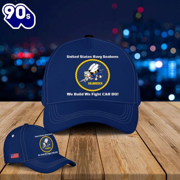 US Navy Seabees We Build We Fight Baseball Cap  Gift For Veteran Day