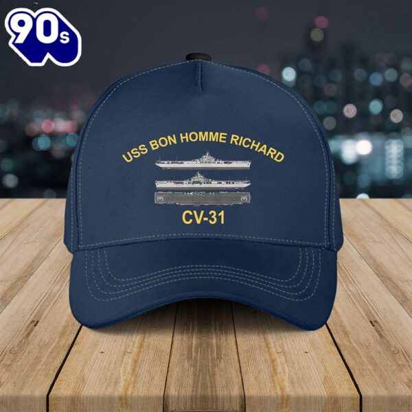 US Navy USS Bon Homme Richard (CV-31) Baseball Cap  Gift For Veteran Day
