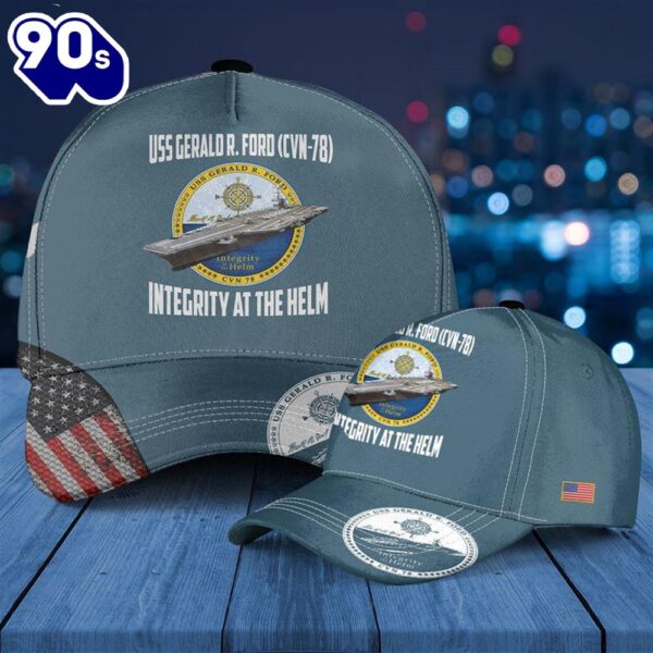 US Navy USS Gerald R. Ford (CVN-78) Baseball Cap  Gift For Veteran Day
