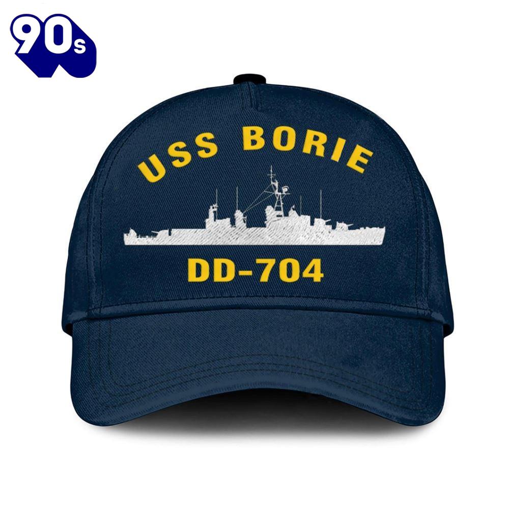Us Navy Veteran Uss Borie Dd-704 Classic Embroidered Cap Us Navy Veteran Uss Borie Dd-704 Classic Embroidered Cap