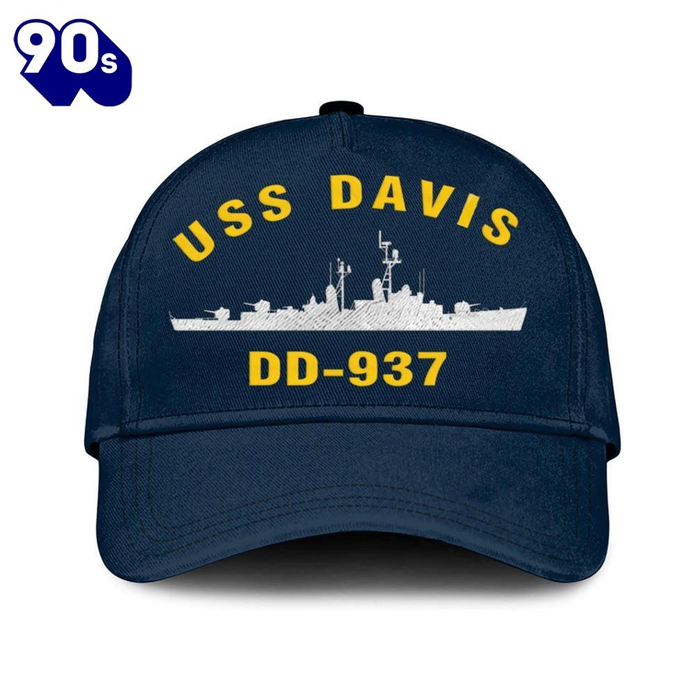 Us Navy Veteran Uss Davis Dd-937 Classic Embroidered Cap Us Navy Veteran Uss Davis Dd-937 Classic Embroidered Cap