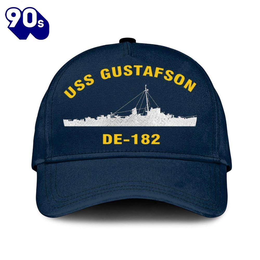 Us Navy Veteran Uss Gustafson De-182 Classic Embroidered Cap Us Navy Veteran Uss Gustafson De-182 Classic Embroidered Cap