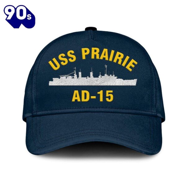 Us Navy Veteran Uss Prairie Ad-15 Classic Embroidered Cap