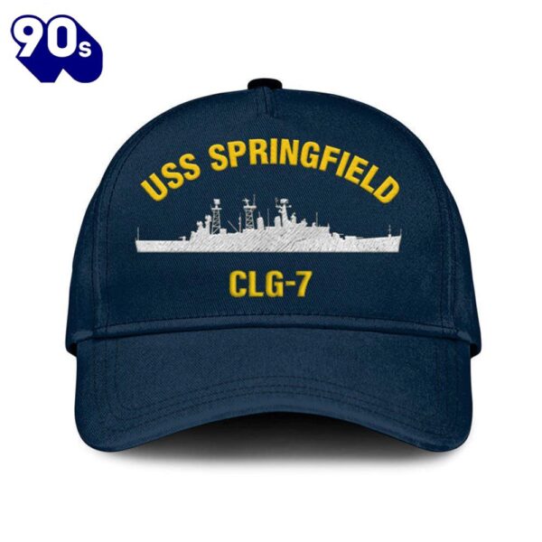 Us Navy Veteran Uss Springfield Clg-7 Classic Embroidered Cap