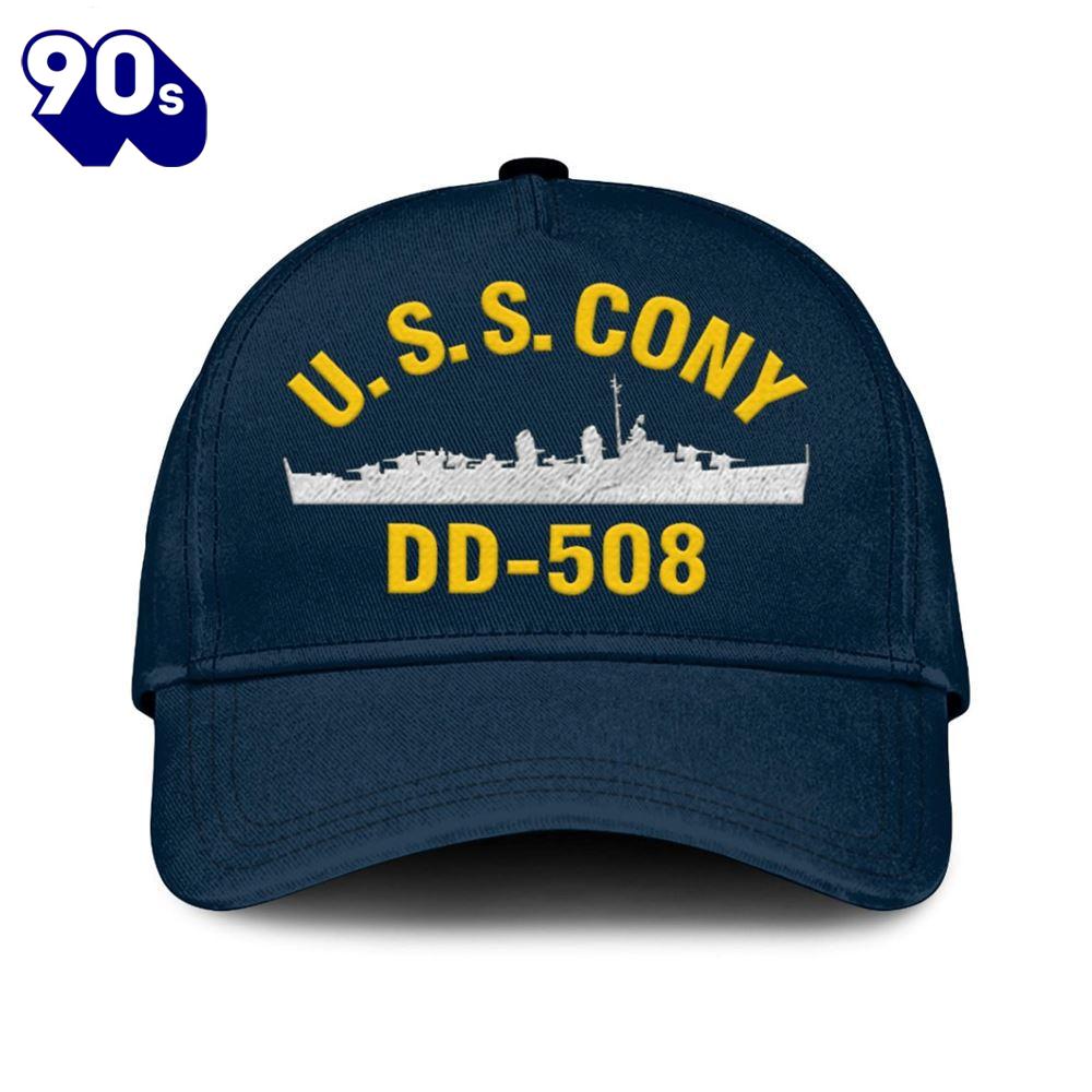 Us Navy Veteran Usscony Dd-508 Classic Embroidered Cap Us Navy Veteran Usscony Dd-508 Classic Embroidered Cap