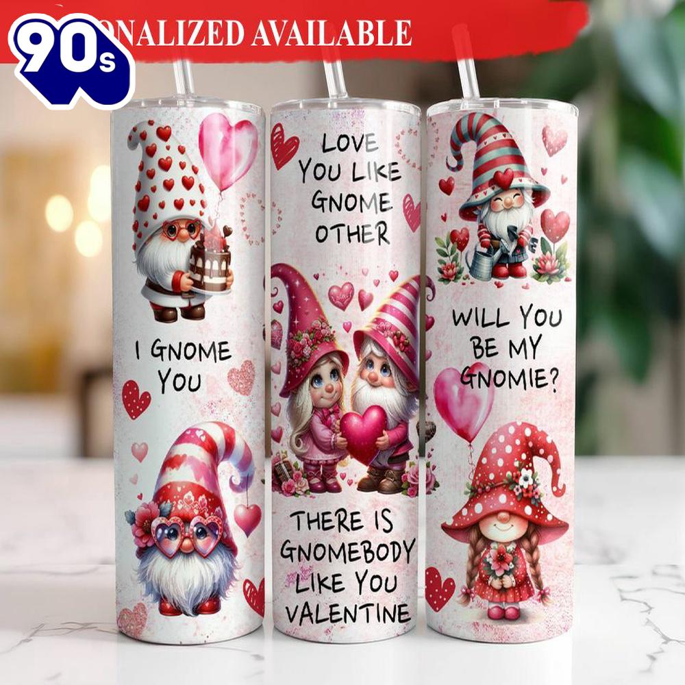 Valentine Gnomes 20 oz Skinny Tumbler