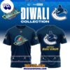 Vancouver Canucks x Diwali ARTIST SUKI KAUR 2025 Navy 3D T-Shirt