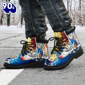 Vegeta Leather Boots Timbs Dragon Ball Custom Shoes Anime Fan Gift