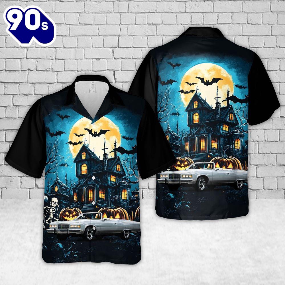 Veteran Halloween, 1975 Pontiac Grand Ville Brougham Convertible Halloween Hawaiian Shirts For Man And Women Veteran Halloween, 1975 Pontiac Grand Ville Brougham Convertible Halloween Hawaiian Shirts For Man And Women