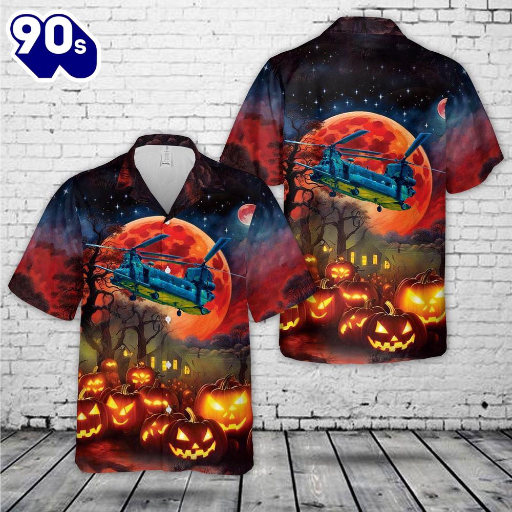 Veteran Halloween, Us Army Boeing Ch-47 Chinook Halloween Hawaiian Shirts For Man And Women Veteran Halloween, Us Army Boeing Ch-47 Chinook Halloween Hawaiian Shirts For Man And Women