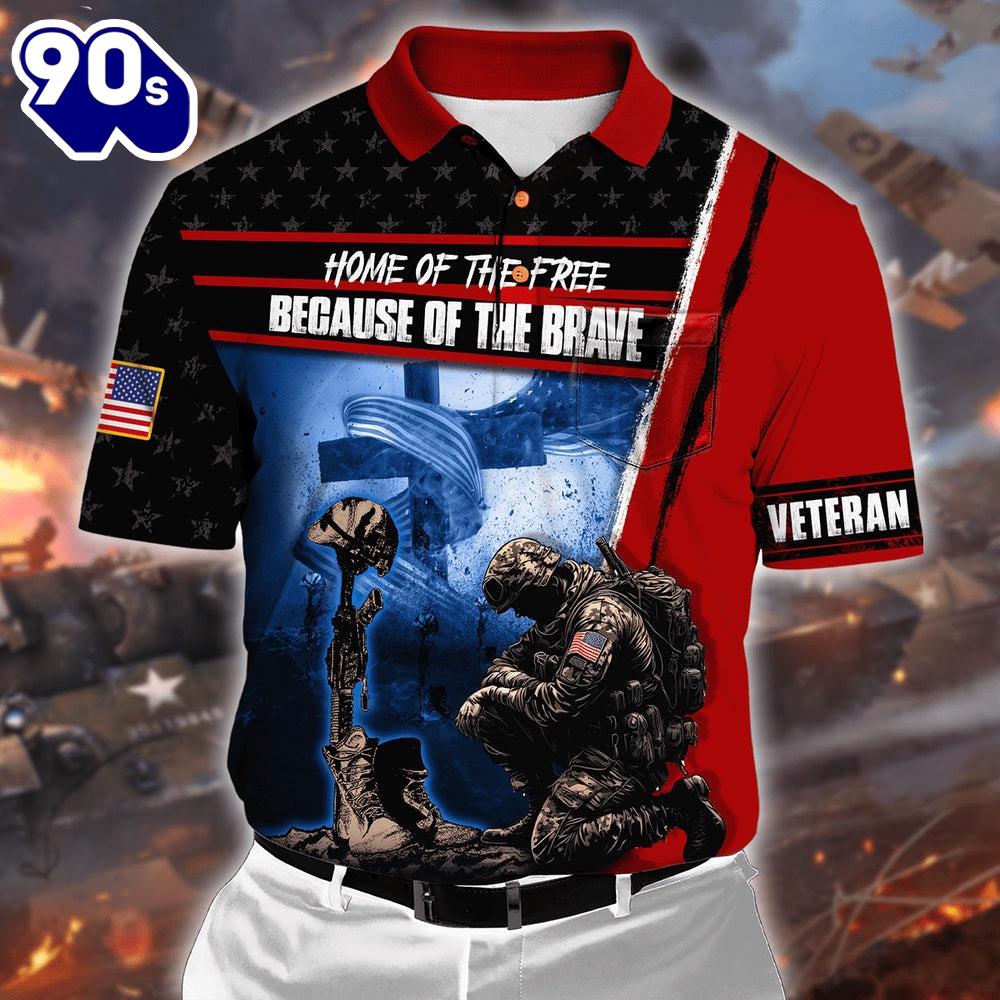 Veteran Polo Shirt, Memorial Day Home Of The Free Because Of The Brave Polo Shirt - Veteran Polo Shirt Veteran Polo Shirt, Memorial Day Home Of The Free Because Of The Brave Polo Shirt - Veteran Polo Shirt