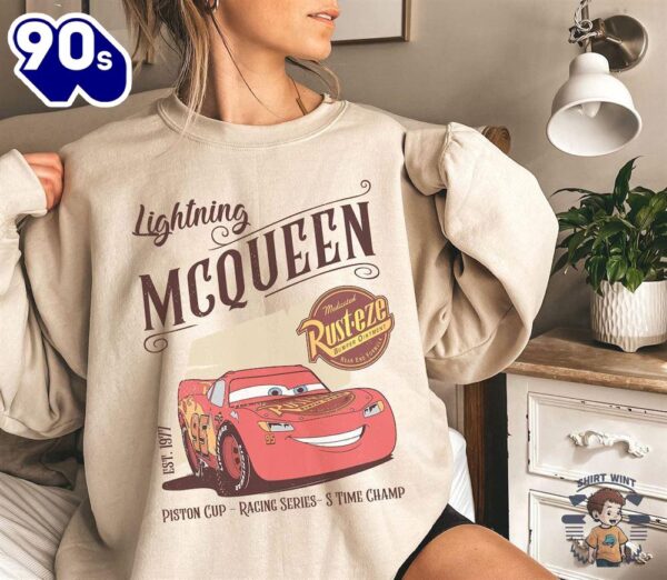 Vintage Cars Shirt Lightning Mcqueen Shirt Car Pixar Shirt Mcqueen 1977 Gift Xmas