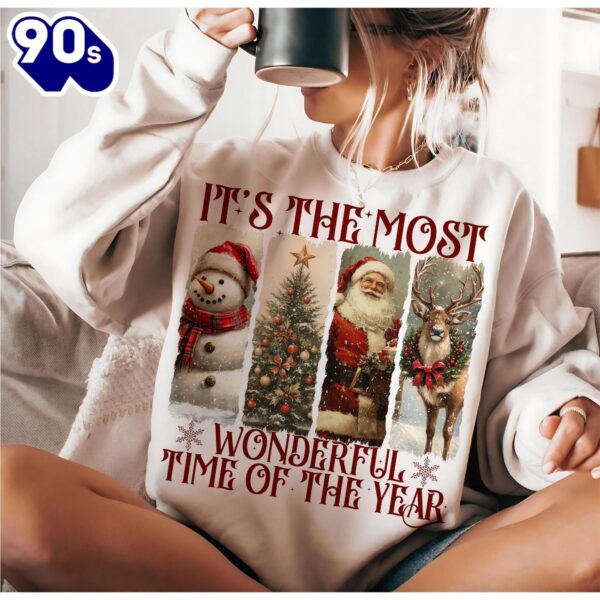 Vintage Christmas Shirt, Its The Most Wonderful Time Of The Year Shirt