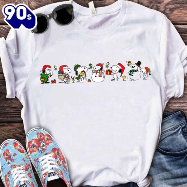 Vintage Disney Snoopy Christmas Shirts, Peanuts Snoopy And Woodstock Tees Gift Xmas