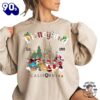 Vintage Disneyland Christmas Sweatshirt, Retro Mickey And Friends Est 1955 Gift Xmas