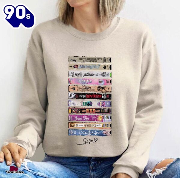 Vintage Taylor Swift Album As Books Sweatshirt