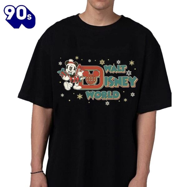 Vintage Walt Disney World Christmas Shirt, Merry Christmas Shirt, Mickey Christmas Shirts Gift Xmas
