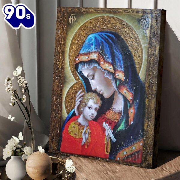 Virgin Mary Madonna Religious Canvas Wall Art Baptism Gift
