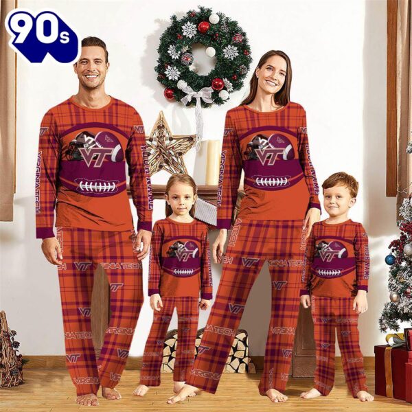 NCAA Family Pajama Sets  Virginia Tech Hokies Pajamas Personalized Your Name