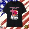 Virginia Tech in My Veins and Jesus in My Heart Virginia Tech Hokies T Shirt, Viral 2D Graphic Tee