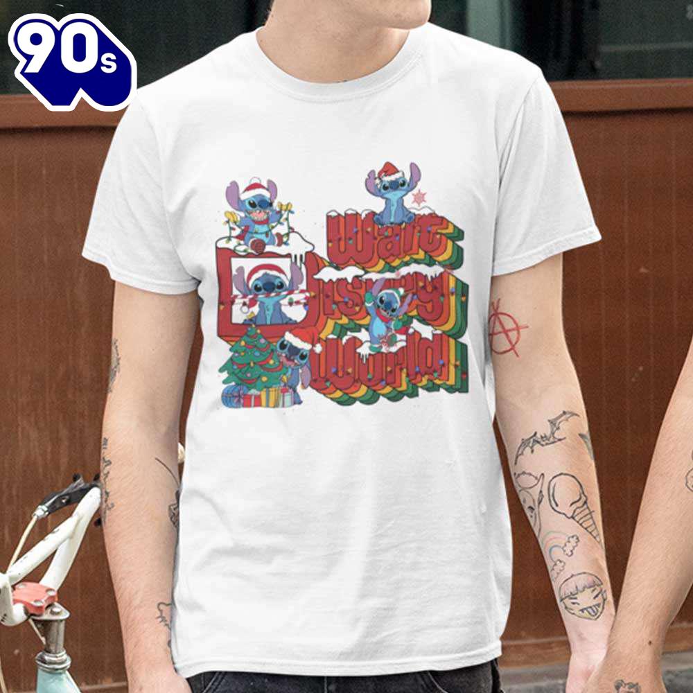 Walt Disney World Xmas T-shirt Stitch Gift Summer Walt Disney World Xmas T-shirt Stitch Gift Summer