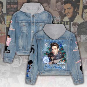 Warning I Am A Big Fan Of Elvis Presley Denim Hood Jacket For Fans – Elvis Hooded Denim Jacket