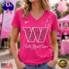 Washington Commanders 2026 NFL Tackle Breast Cancer V neck T Shirt, NFL Fan V Neck Shirt