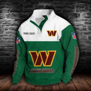 Washington Commanders Double Breasted Stand Collar Hoodie 3 Washington Commanders Double Breasted Stand Collar Hoodie