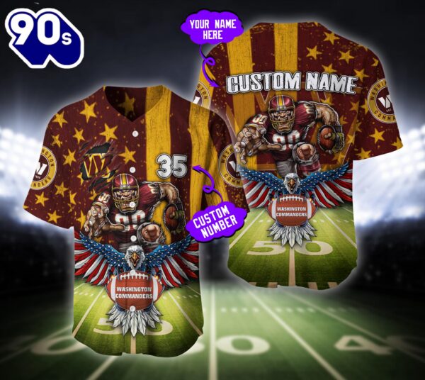 Washington Commanders NFL Baseball Jersey Custom Shirt For Fans