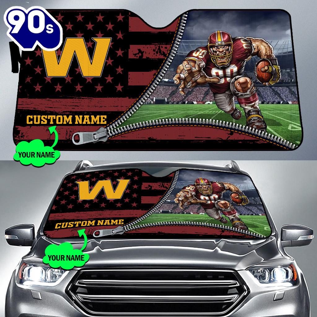 Washington Commanders NFL Car Sun Shade