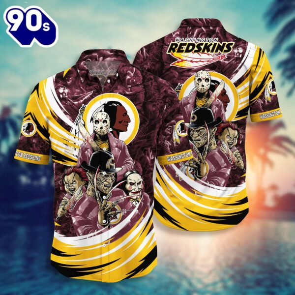Washington Commanders NFL  Halloween Horror Movies Hawaiian Shirts
