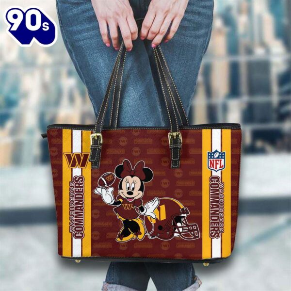 Washington Commanders NFL Minnie Women Leather Tote Bag