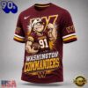 Washington Commanders NFL Popeye Bold Cartoon Athletes 3D T Shirt, NFL Trending Shirt