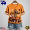 Washington Commanders NFL Thanksgiving Faith And Football V Neck T Shirt, NFL Fan V Neck Shirt