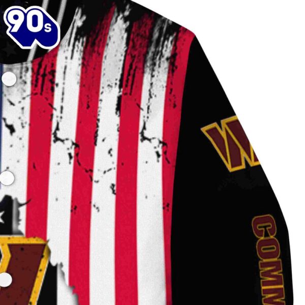 Washington Commanders Patriotic Theme Black Jacket