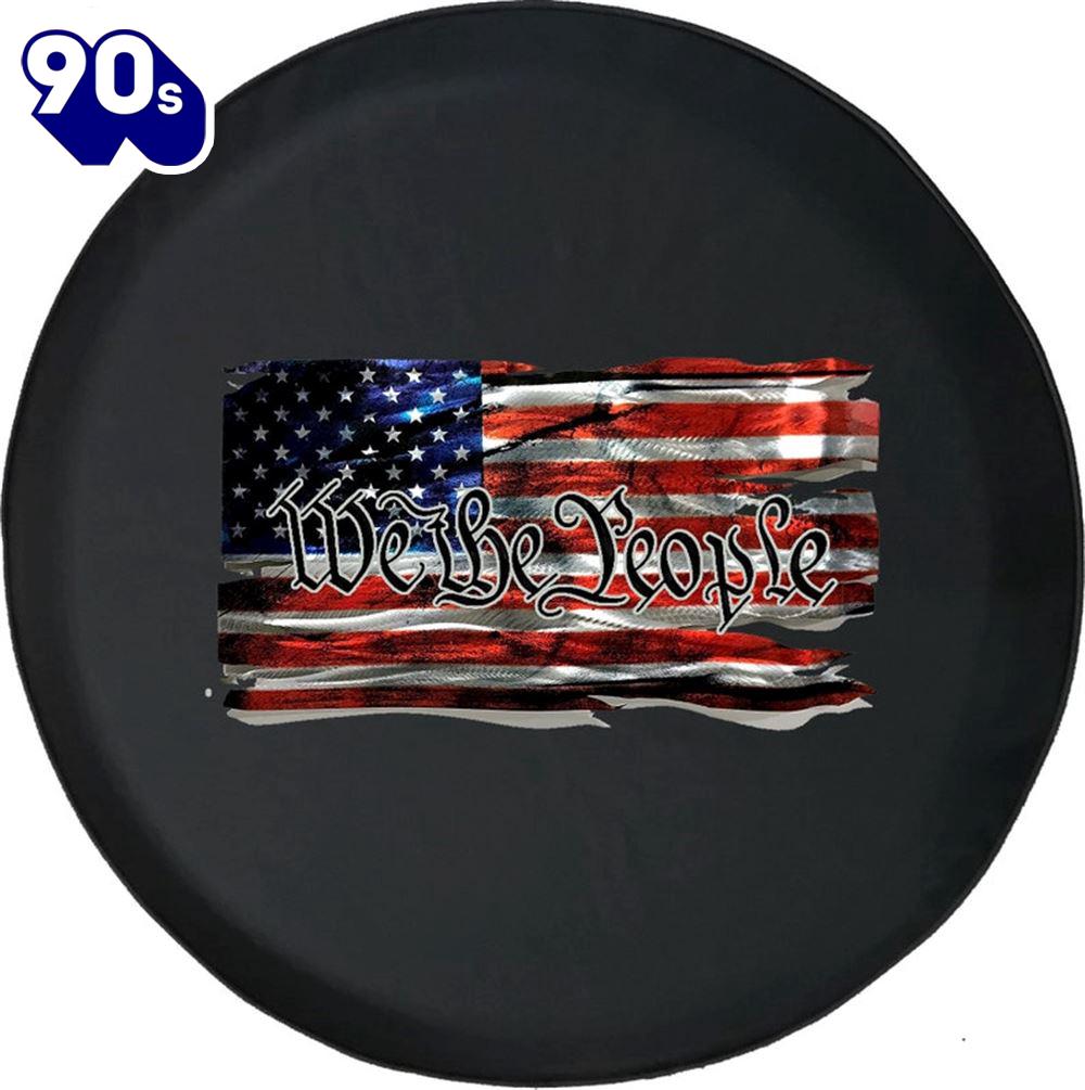 We The People American Flag Tire Cover - Bible Verse Tire Cover Car Decor We The People American Flag Tire Cover - Bible Verse Tire Cover Car Decor